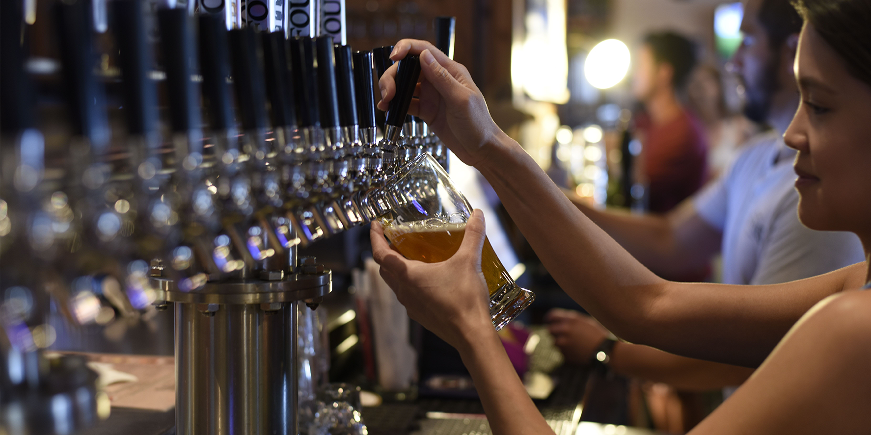 B2B beverage operation scene with CO2 cylinders, dispense taps, regulators and procurement materials