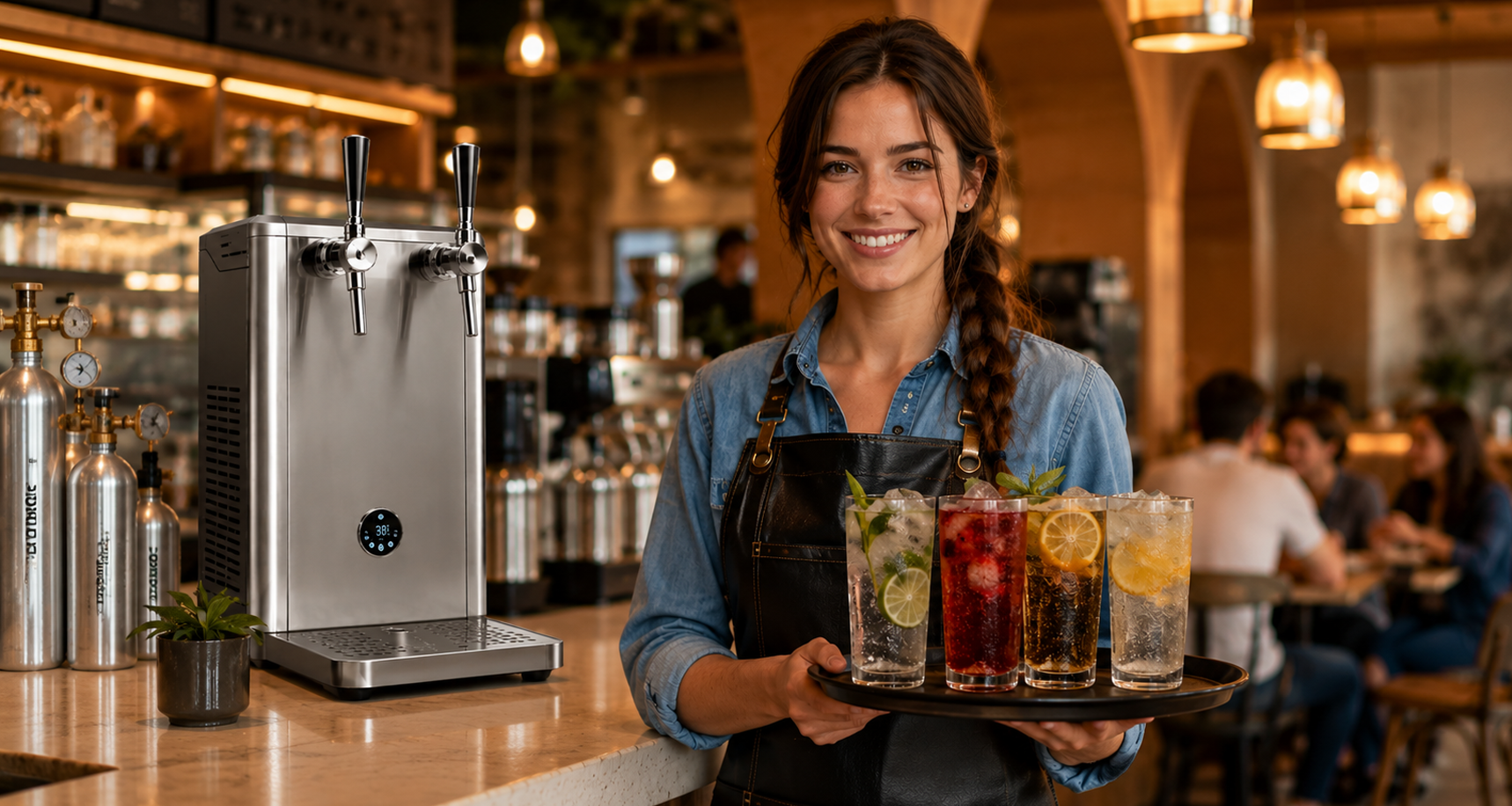 Portable commercial soda machine and CO2 beverage station for catering and event operations